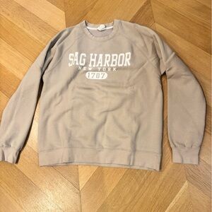 Sag Harbor Women’s Light Tan Crewneck Sweatshirt